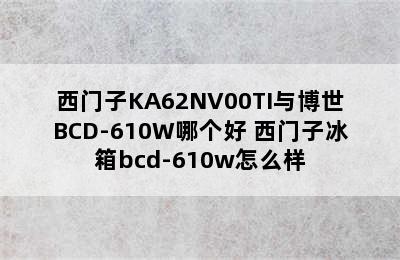 西门子KA62NV00TI与博世BCD-610W哪个好 西门子冰箱bcd-610w怎么样